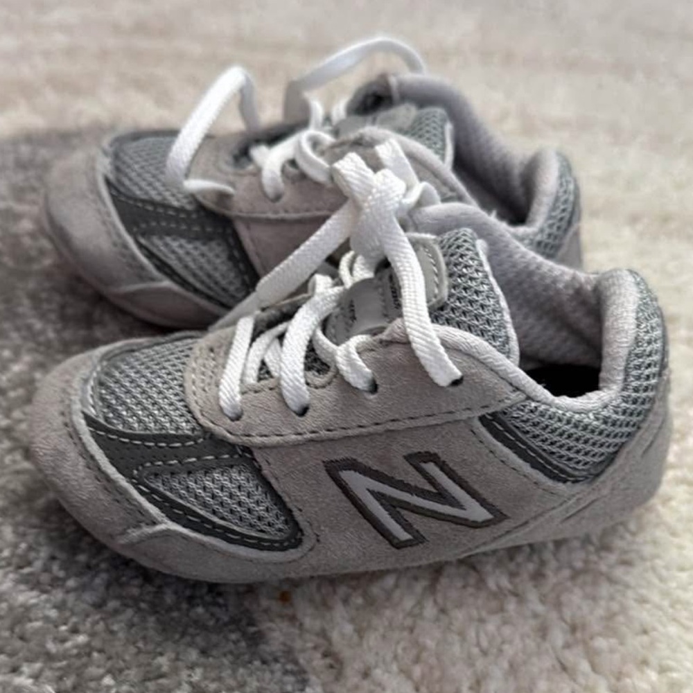 New Balance 990v5 Crib Grey Soft Bottom Size 3